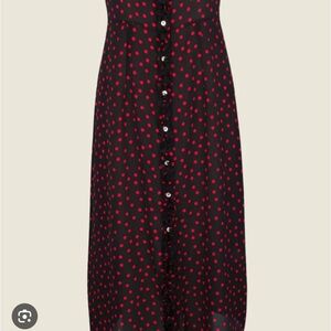 Realisation Par Juliet Dress in Italian Spot Black Red Size Small